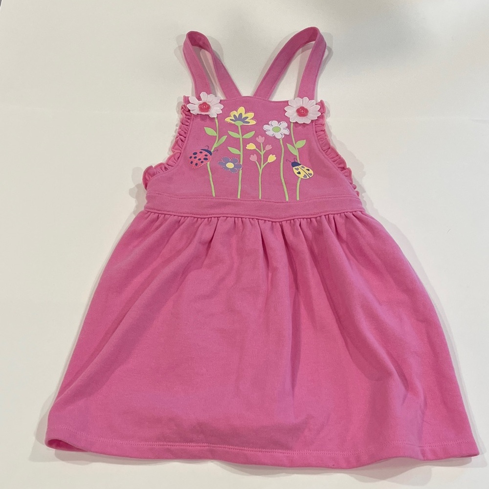 Pink Floral Embroidered Kids Jumper Only